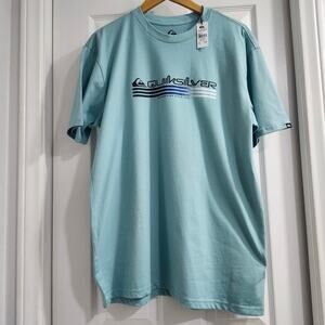 ❤️NWT❤️ Quiksilver Men's Light Blue Short Sleeve Tee